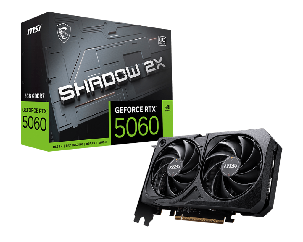 Nvidia GeForce RTX™ 5060 MSI Shadow 2X 8GB