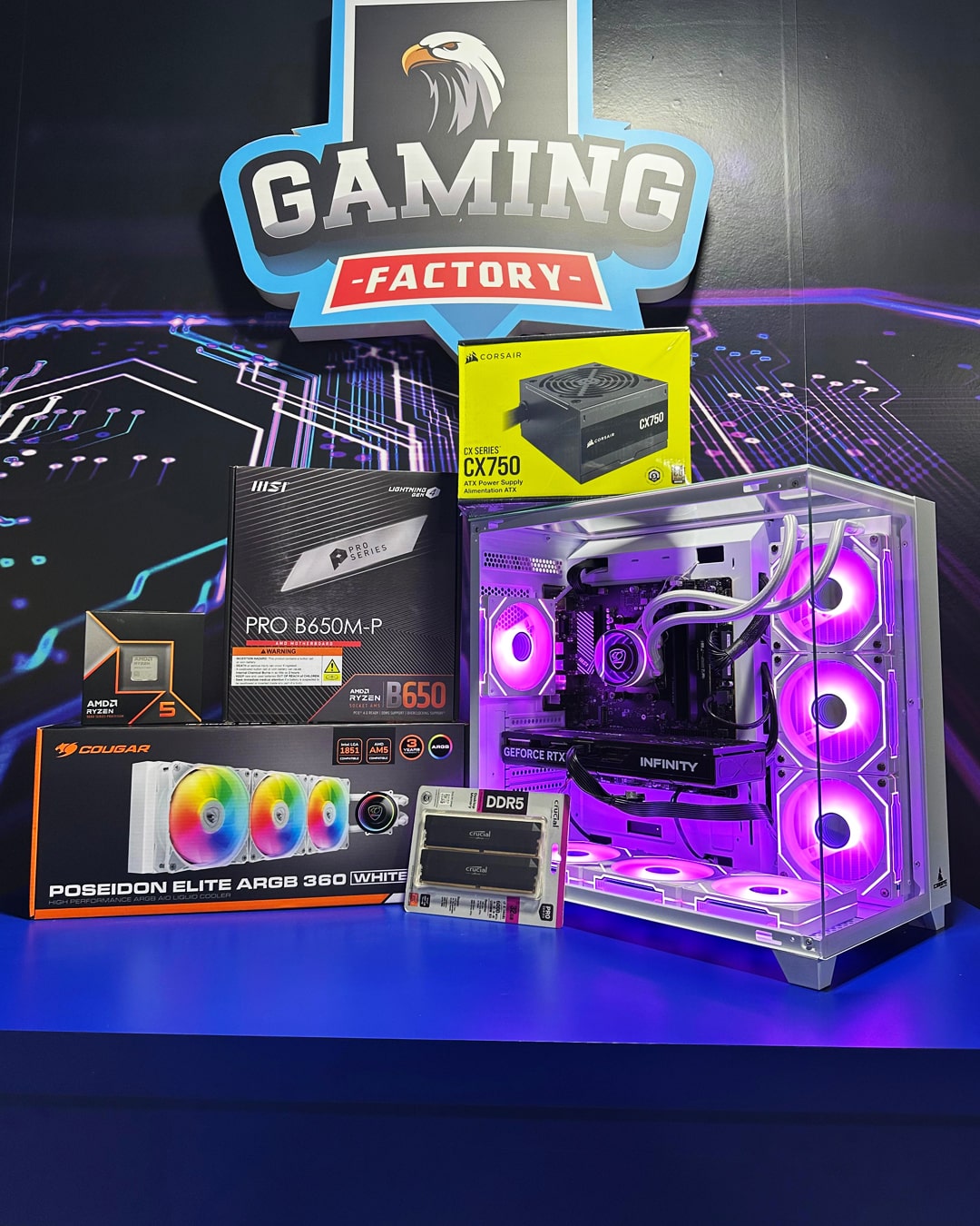 TORRE PC BANSHEE/Ryzen 5 9600X/B650M/RAM 32GB/ DISCO 1TB/RTX 5060 TI 16GB