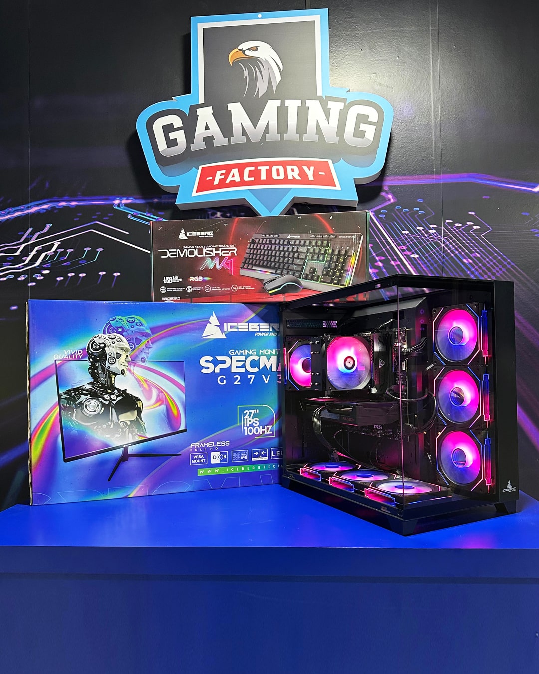 PC COMBO PC SPECTRE|Ryzen7 5700X/B550M/RAM32GB/SSD1TB/RX9060XT16GB/MONITOR 27"/MOUSE Y TECLADO RGB