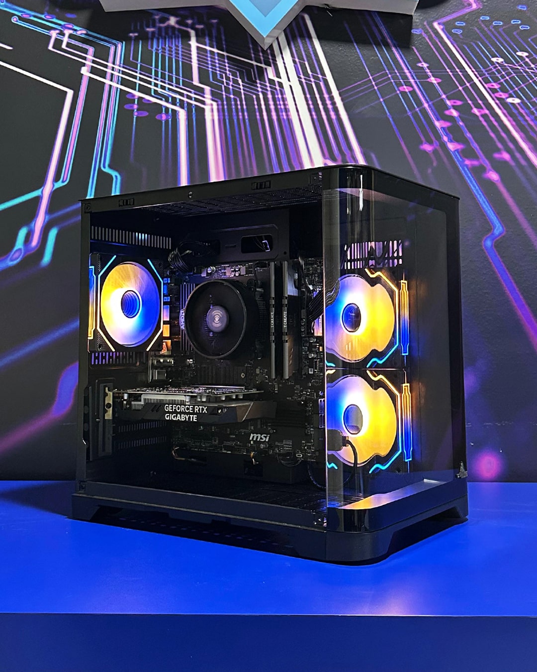 Combo Atlas: Ryzen 5 5500 - Board B550M WIFI - RAM 16GB - M.2 512GB - RTX 3050 6GB - Monitor 24' 100Hz 1ms - Combo teclado y mouse