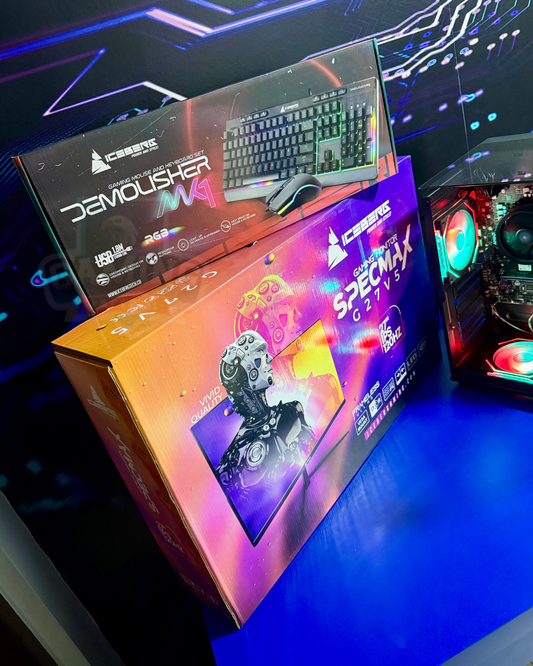 Combo Bullet: Ryzen 7 8700G - Board A620M EVO - RAM 16GB 2x8 DDR5 - M.2 512GB Gen4 - 650W Bronze - Monitor 27' 120Hz - Teclado y Mouse RGB
