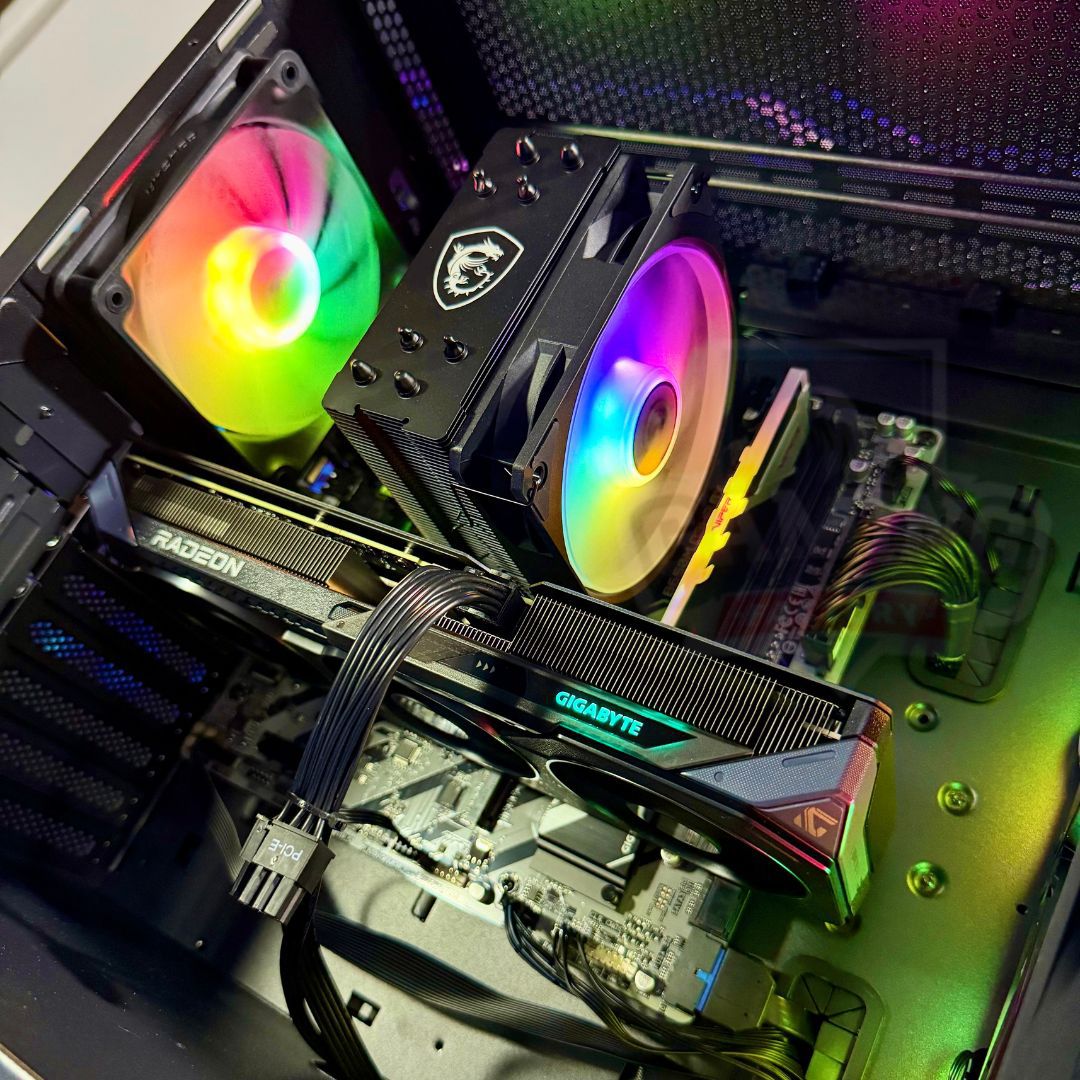 Torre Ranger: Ryzen 5 9600X - Cooler MSI - Board B650M - RAM 16GB DDR5 - M.2 500GB - RX 9060XT 16GB - 750W 80+ Bronze