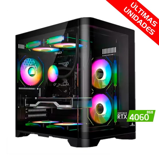 PC COMBO MINIGUN / Ryzen 5 5500-B550-RAM32GB-SSD1TB-RTX40608GB /Monitor 24"/ Teclado y Mouse RGB