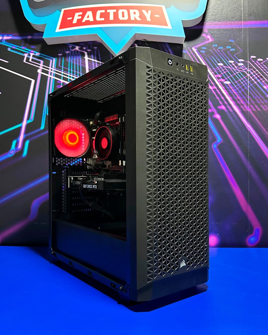 PC COMBO NEXUS/ Ryzen 5 5500-B450M-RAM16GB-SSD512GB-RTX3050 6GB/ Monitor 25"/ Teclado y Mouse RGB
