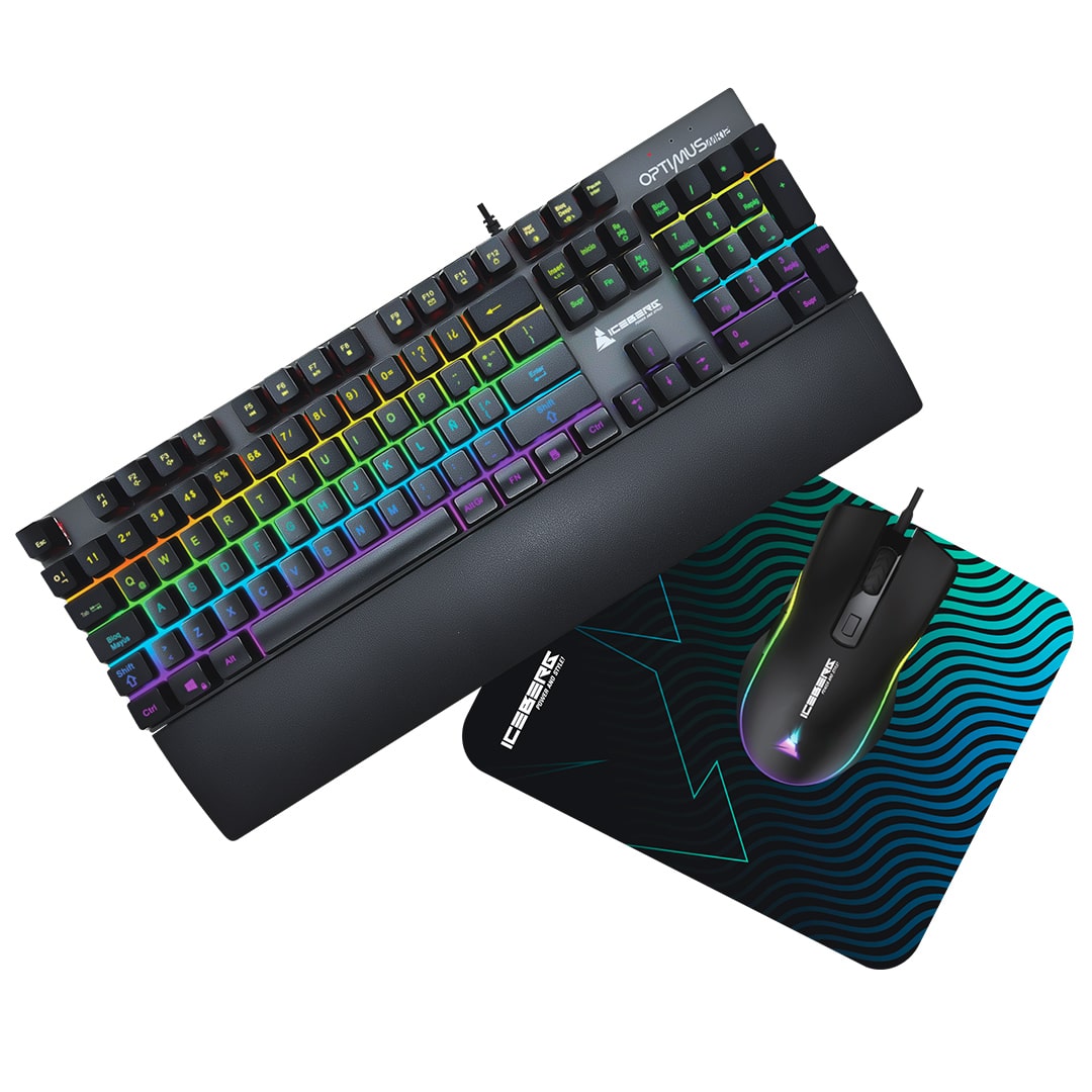 Combo Gamer Iceberg Optimos MK12 | Teclado + Mouse RGB