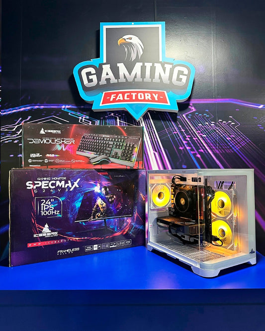 Combo Minigun: Ryzen 5 5500 Board B550M WIFI - RAM 16GB - M.2 1TB - RTX 5060 8GB - Monitor 24' 100Hz 1ms - Teclado y Mouse