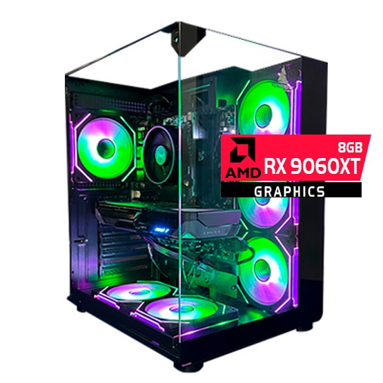 PC COMBO STREET /RYZEN 5 5500| B5500|RAM 32GB |SSD 512GB|GRAFICA RX9060XT 8GB|MONITOR 24" |COMBO TECLADO Y MOUSE RGB