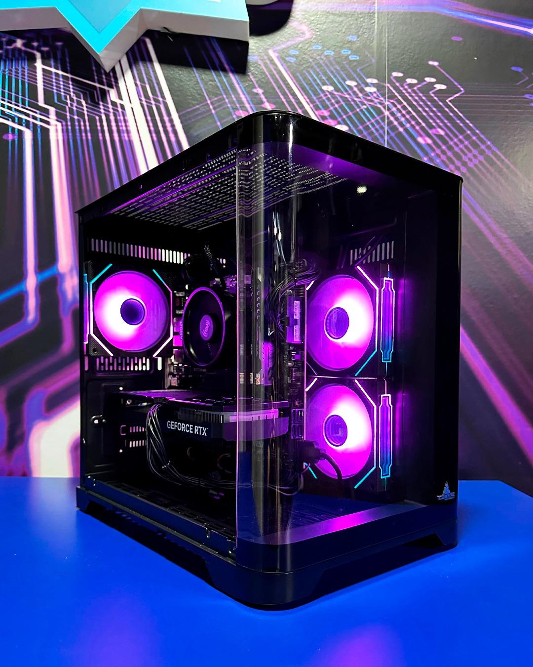 PC COMBO MINIGUN / Ryzen 5 5500-B550-RAM32GB-SSD1TB-RTX40608GB /Monitor 24"/ Teclado y Mouse RGB