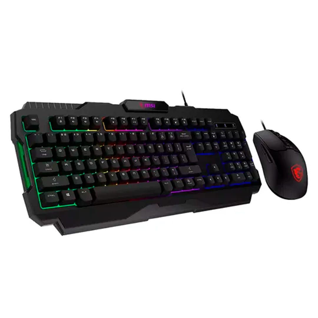 Combo Gamer MSI GK100– Teclado Retroiluminado + Mouse Óptico RGB