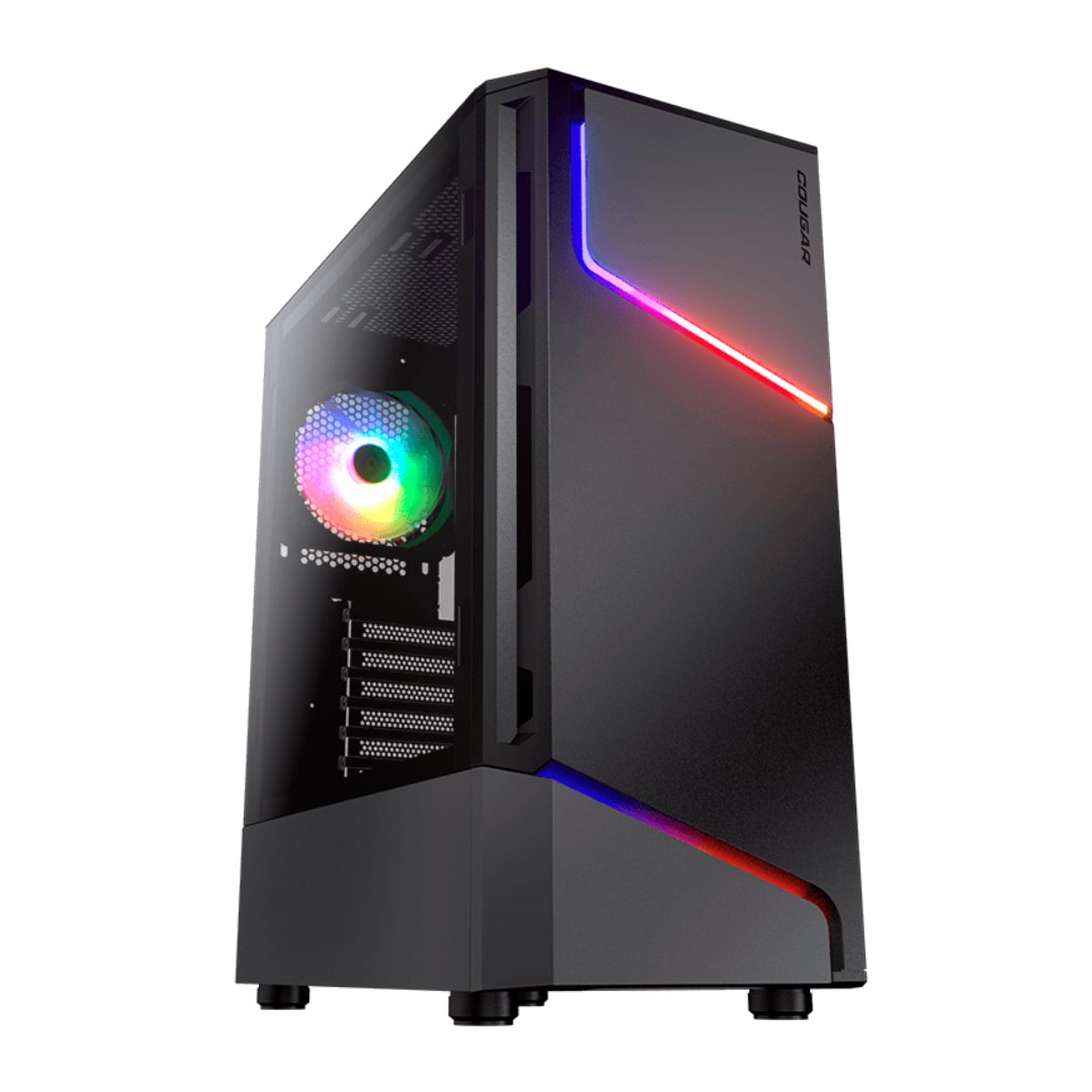 Chasis MX360 RGB |Cougar| Mid Tower Gamer con Estilo Rayo ARGB