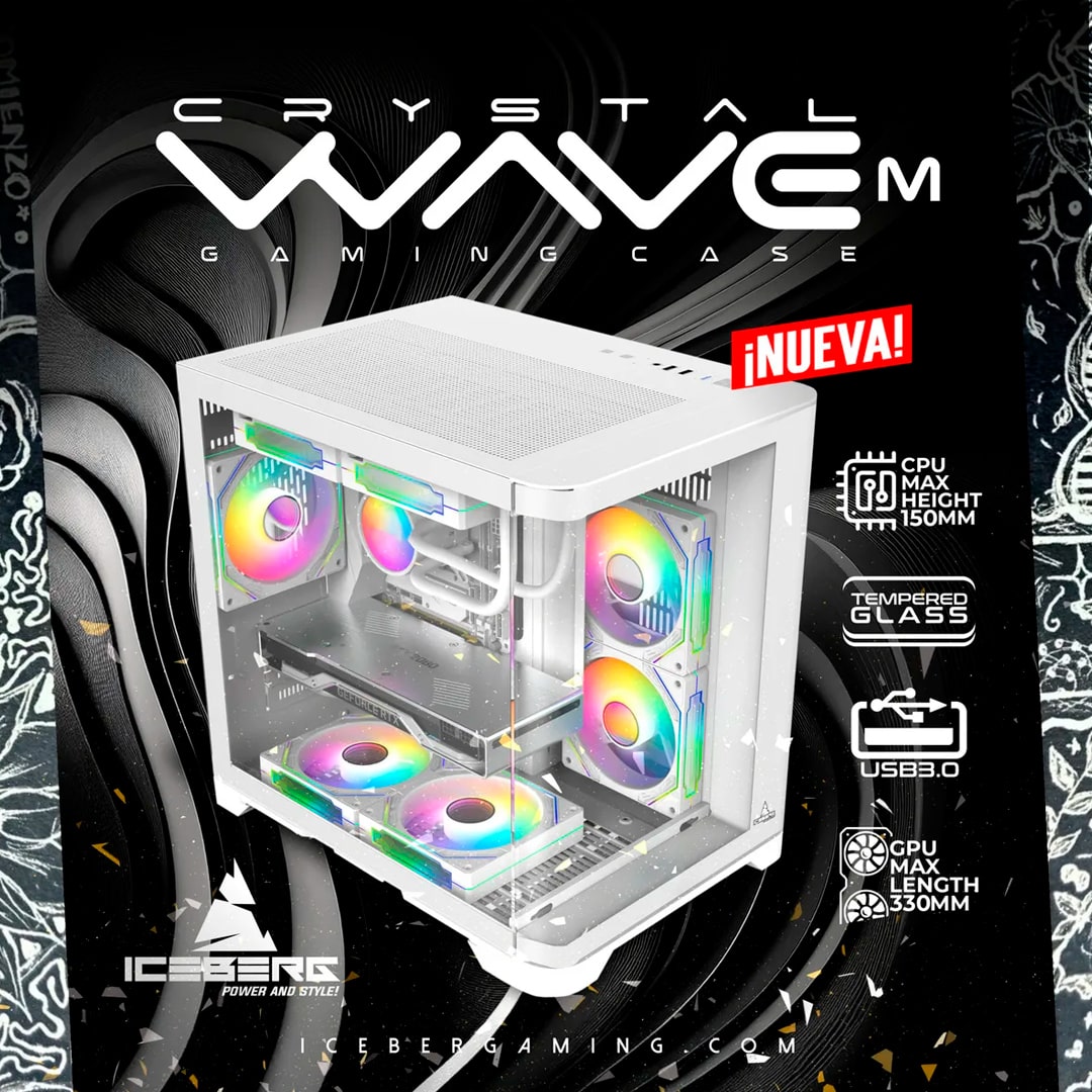 Chasis Crystal Wave M |Iceberg |Diseño Premium en Formato Compacto