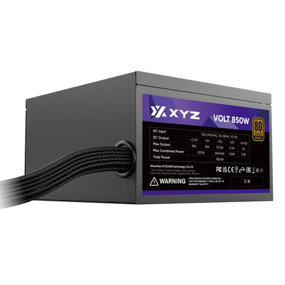 Fuente XYZ Volt 850W | 80+ Bronze | ATX | Cable Trenzado | Alta Eficiencia