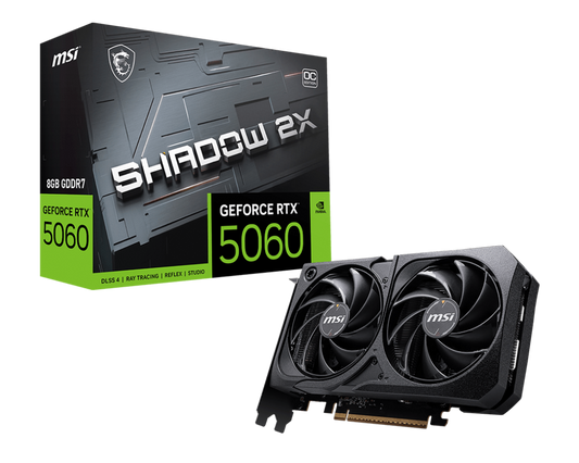 Nvidia GeForce RTX™ 5060 MSI Shadow 2X 8GB