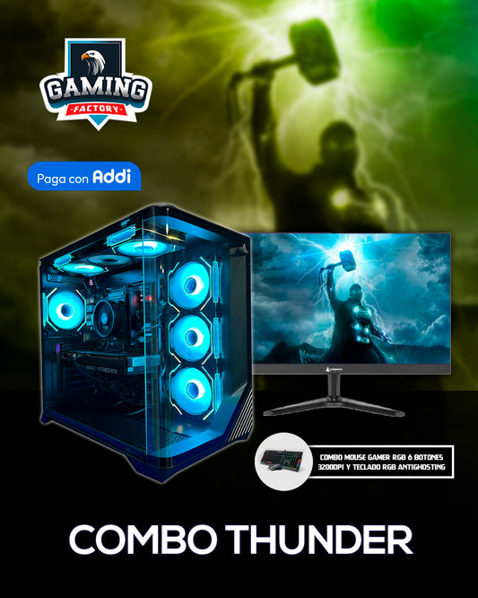 Torre Thunder: Ryzen 5 7600 - Board B650 Pro WIFI - 16GB DDR5 - M.2 1TB - 700W 80+ Bronze