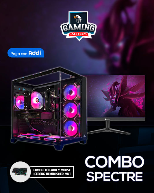 Torre Spectre: Ryzen 7 5700X- Board B550M Wifi - RAM 16GB - M.2 1TB - RX 9060XT 16GB