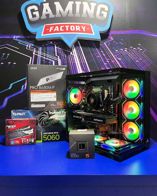 TORRE PC THUNDER|  RYZEN5 7600| B650| RAM 16GB| SSD 1TB|RTX 5060 8GB