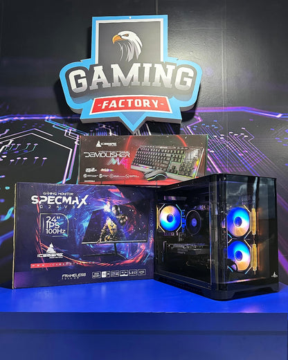 PC COMBO ATLAS/Ryzen 5 5500|B550|RAM 16GB|SSD512GB|RTX30506GB|MONITOR24"|COMBO TECLADO Y MOUSE RGB