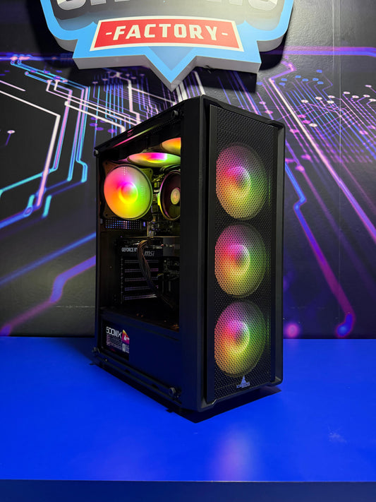 Torre Spartan: Ryzen 5 5500 - Board B550M Wifi - RAM DDR4 16GB - M.2 512GB - AMD RX 7600 8GB