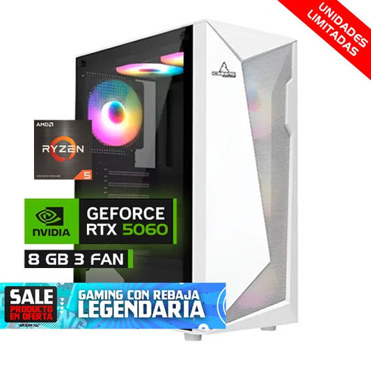 TORRE PC SHALOW| RYZEN 5 5500| A520MK|16 GB| SSD 1TB| RXT 4060 8GB