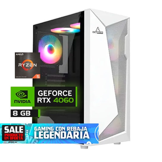 TORRE PC SHALOW| RYZEN 5 5500| A520MK|16 GB| SSD 1TB| RXT 4060 8GB