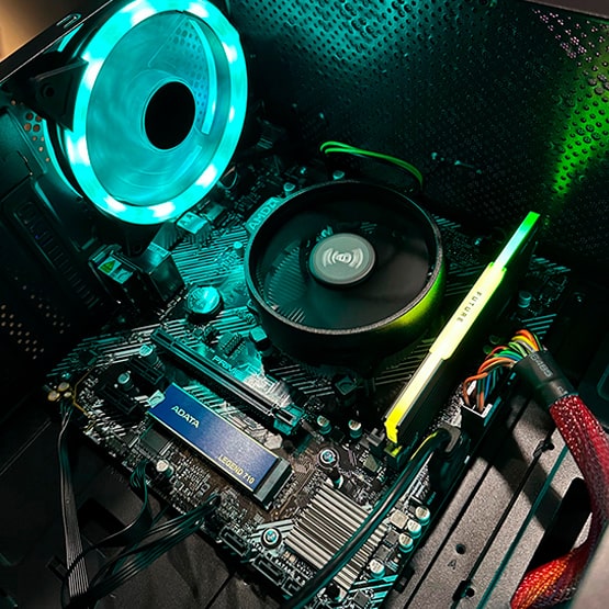 PC COMBO RYVEN| RYZEN 7 5700G|A520MK|RAM 16GB|SSD 512GB|MONITOR 22"|COMBO TECLADO Y MOUSE RGB