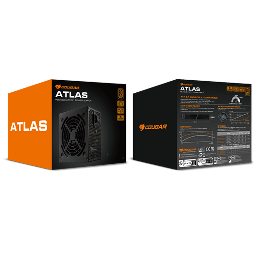 Fuente ATX 3.1 Cougar Atlas 750W | 80+ Bronze | Cable Trenzado | Alta Eficiencia