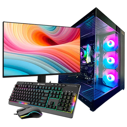 PC COMBO AURON|RYZEN 5 8500G|B650|RAM 16GB|SSD 1TB|MONITOR 24"|COMBO TECLADO Y MOUSE RGB