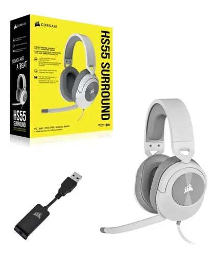 Diadema Gamer Corsair HS55 Surround V2 White