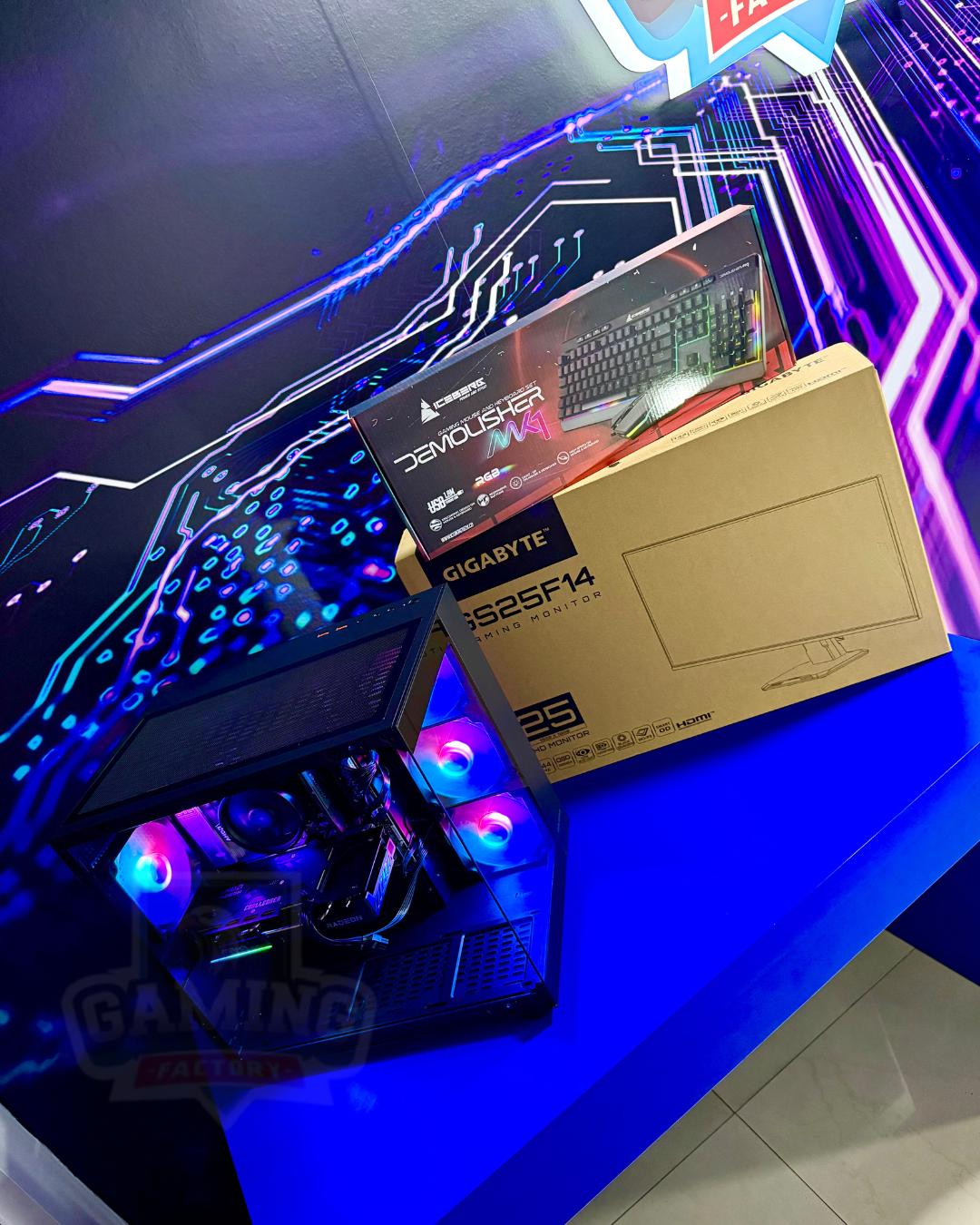 Combo Apex Pro: Ryzen 7 8700F - B650M Wifi - 16GB DDR5 - M.2 512GB - AMD RX 9060XT 16GB - Monitor 25' 144Hz 1ms - Combo teclado y mouse MSI