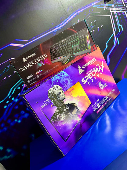 Combo Spartan: Ryzen 5 5500 - Board B550M Wifi - RAM DDR4 16GB - M.2 512GB - AMD RX 7600 8GB - Monitor 27' 120Hz FHD - Teclado y mouse