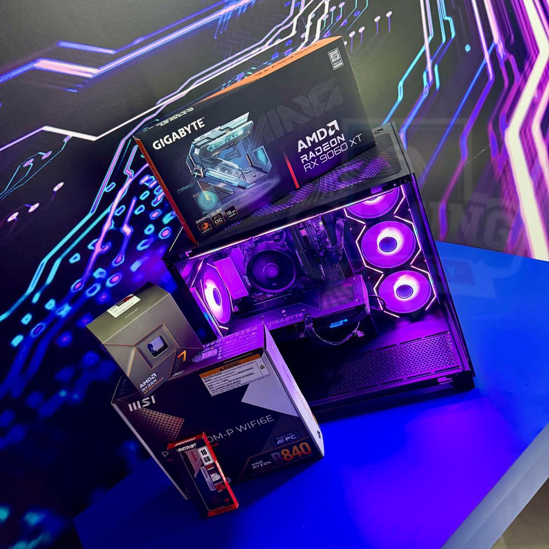 Torre Overkill: Ryzen 7 8700F - Board B840M Wifi6 - RAM 16GB DDR5 - M.2 1TB Gen4 - RX 9060XT 16GB - 700W 80+ Bronze