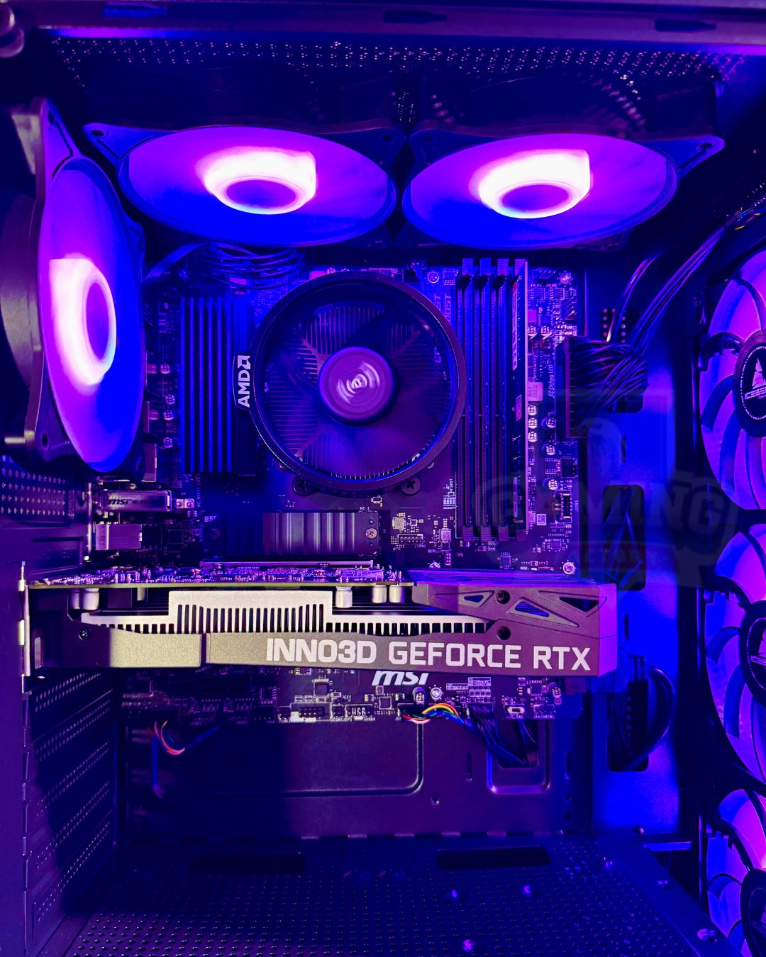 Torre Atlas: Ryzen 5 5500 - Board B550M WIFI - RAM 16GB - M.2 500GB - RTX 3050 6GB