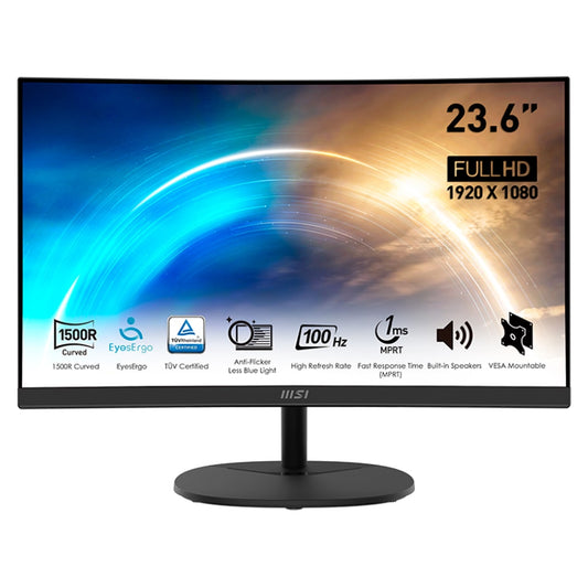 Monitor MSI PRO MP2412|24" 100Hz| Curvo -Un monitor profesional