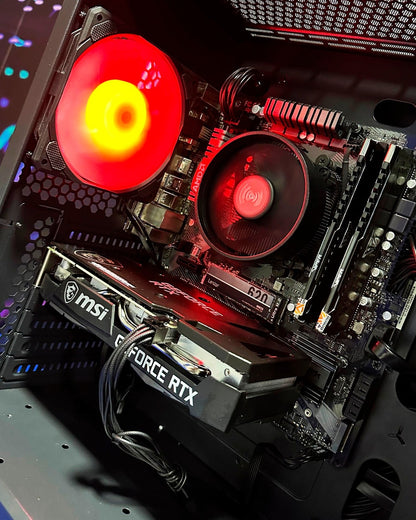 PC COMBO NEXUS/ Ryzen 5 5500-B450M-RAM16GB-SSD512GB-RTX3050 6GB/ Monitor 25"/ Teclado y Mouse RGB