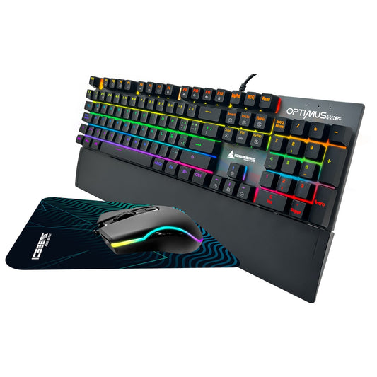 Combo Gamer Iceberg Optimos MK12 | Teclado + Mouse RGB
