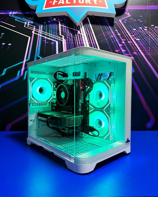 Torre Minigun: Ryzen 5 5500 - Board B550M WIFI - RAM 16GB - M.2 1TB - RTX 5060 8GB - 650W 80+