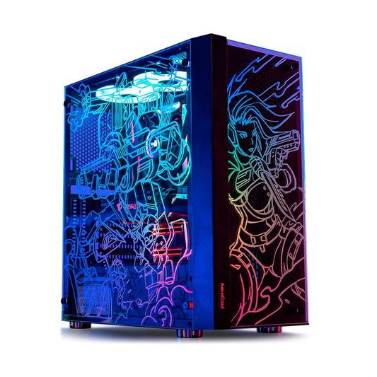 Chasis Skribble| AeroCool| Torre Mid‑Tower ARGB con paneles “dibuja y brilla”