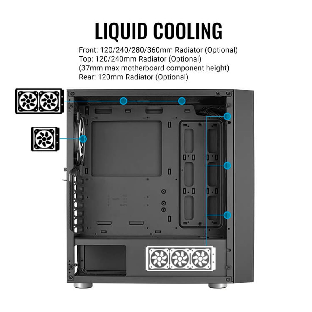 Chasis Skribble| AeroCool| Torre Mid‑Tower ARGB con paneles “dibuja y brilla”