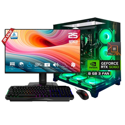 PC COMBO| RYZEN 5 7600| BOARD B650VC| RAM 16GB|SSD 1TB M.2| MONITOR DE 25"| COMBO  TECLADO Y MOUSE RGB