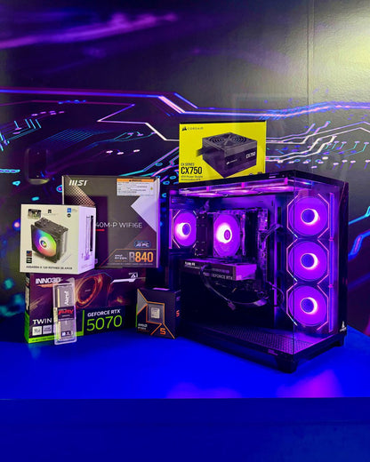 PC Rampage: Ryzen 5 9600X - Board B840M Wifi6 - RAM DDR5 16GB - M.2 1TB Gen4 - RTX 5070 12GB - 750W 80+