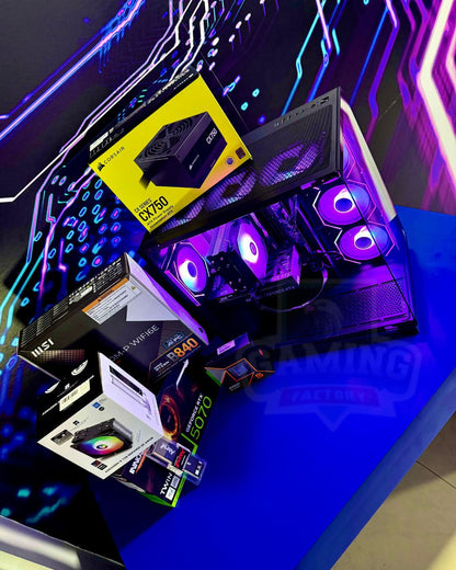 PC Rampage: Ryzen 5 9600X - Board B840M Wifi6 - RAM DDR5 16GB - M.2 1TB Gen4 - RTX 5070 12GB - 750W 80+