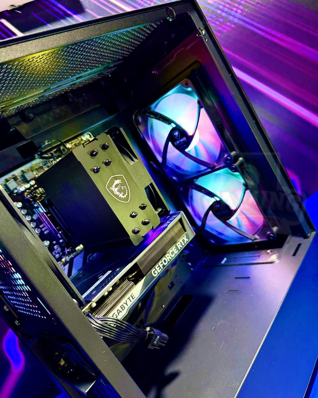 Torre Striker: Ryzen 5 9600X - Board B650M Wifi - DDR5 16GB RGB - M.2 512GB - RTX 5060Ti 16GB - 750W 80+