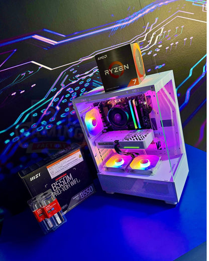 Torre Velvet: Ryzen 7 5700 - Board B550M Wifi - 16GB 2x8 RGB - M.2 512GB - Escoge la Gráfica - 850W 80+ Bronze