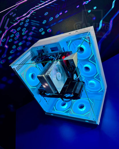 Torre Platinum: Ryzen 5 9600X - Board B850M - 16GB DDR5 - M.2 512GB - Escoge la Gráfica - 750W 80+ Bronze - Chasis Crystal