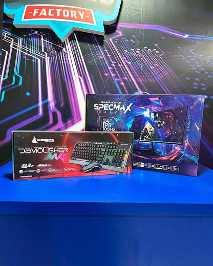 PC COMBO MINIGUN / Ryzen 5 5500-B550-RAM32GB-SSD1TB-RTX40608GB /Monitor 24"/ Teclado y Mouse RGB