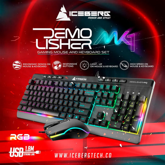 Combo Gamer Iceberg Demolisher MK1  | Teclado + Mouse RGB