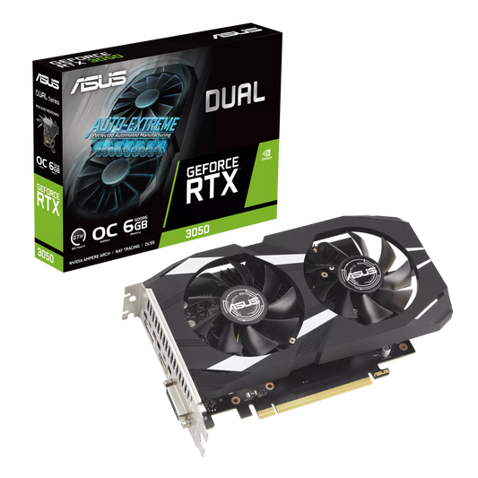 Tarjeta de video Nvidia Geforce RTX 3050 6GB Asus Dual OC