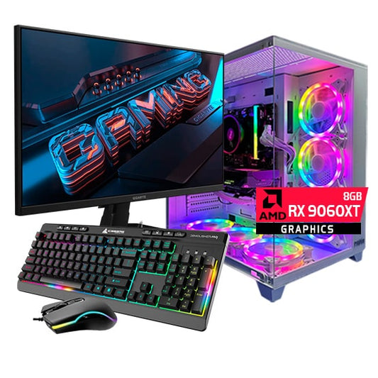 PC TORRE HYDRA| Ryzen 78700F| B650M|RAM 16GB|SSD512|RX9060XT 8GB |MONITOR 25"|COMBO TECLADOY MOUSE