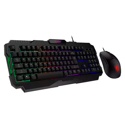 Combo Gamer MSI GK100– Teclado Retroiluminado + Mouse Óptico RGB