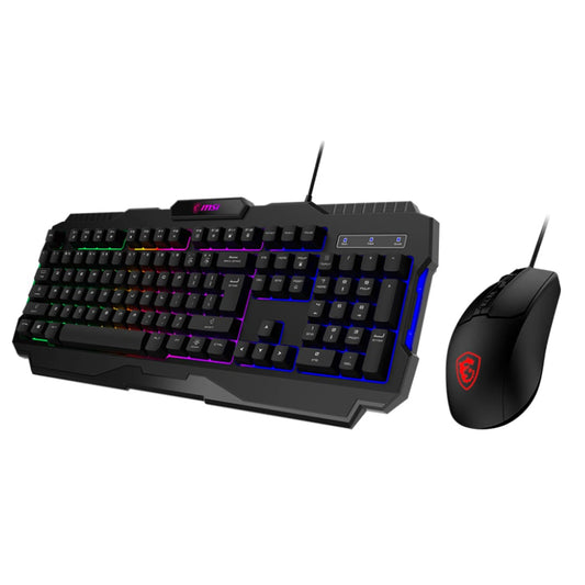 Combo Gamer MSI GK100– Teclado Retroiluminado + Mouse Óptico RGB
